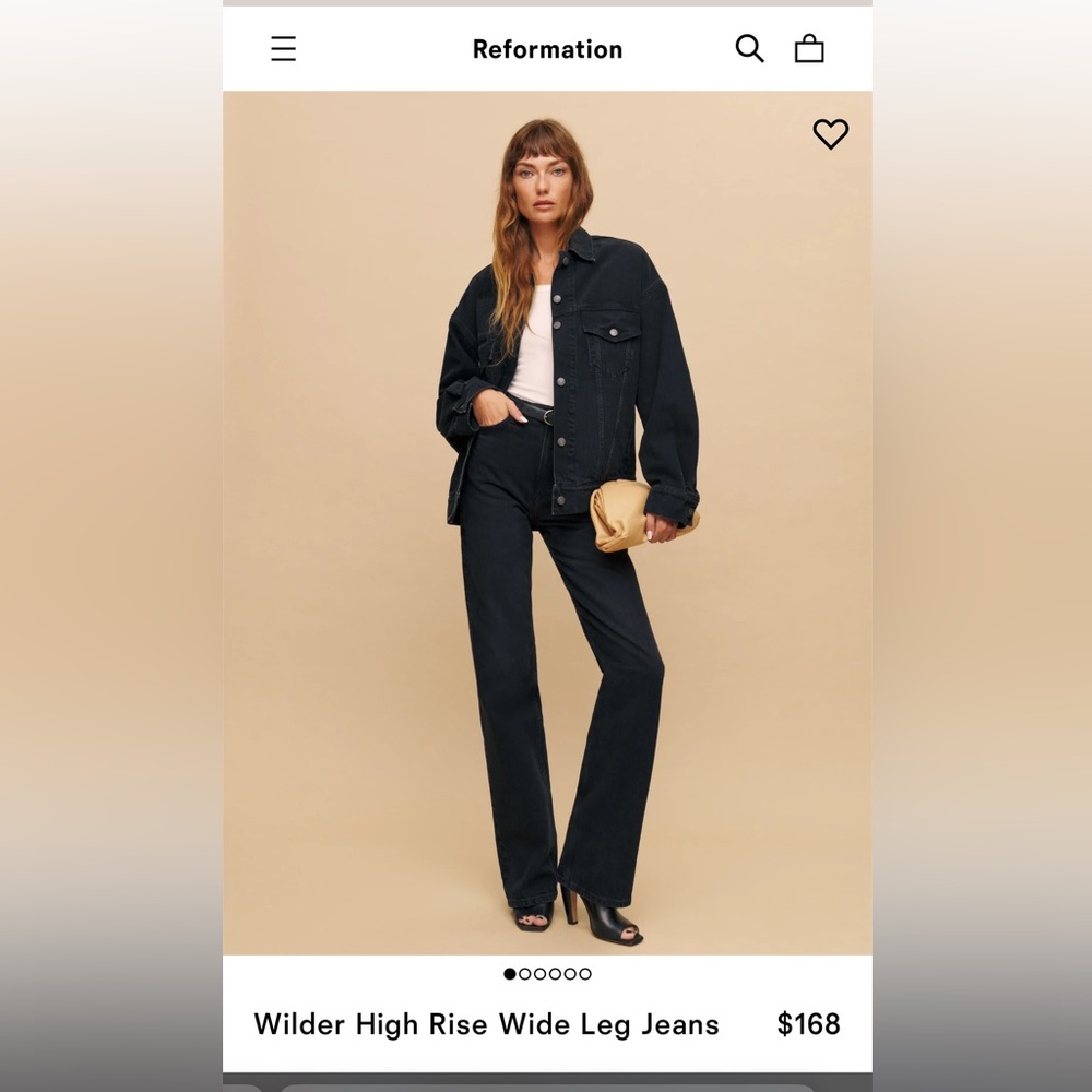 Reformation wilder high rise jeans size 30